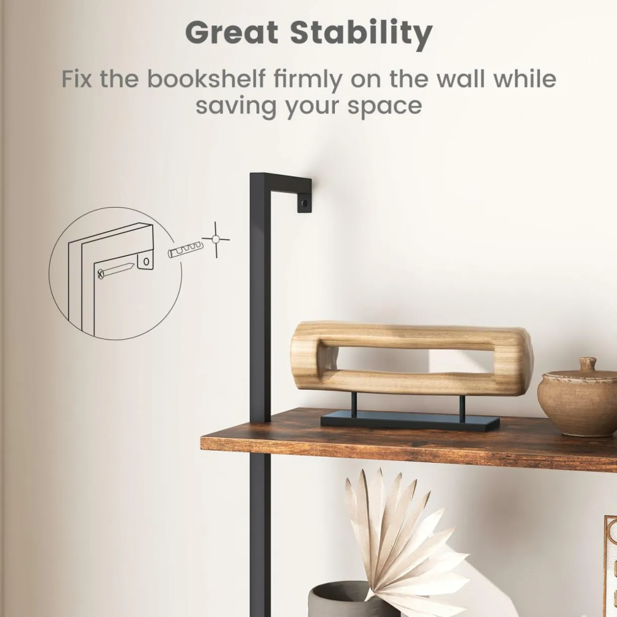 Tangkula 4-Tier Ladder Shelf Widened 30 Inch