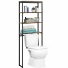 Tangkula 4-Tier Over-The-Toilet Storage Rack, Bathroom Space Saver w/Sturdy Metal Frame