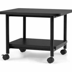 Tangkula 2-Tier Printer Stand, Under Desk Rolling Printer Cart with 2 Storage Shelves, Mobile Machine Stand Storage Rack for Home Office