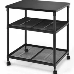 Tangkula 3-Tier Printer Stand Printer Cart, Multifunctional Utility Cart w/ Ample Storage Space