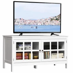 Tangkula TV Stand Cabinet, Modern Wood Large Wide Entertainment Center for TV up to 50"