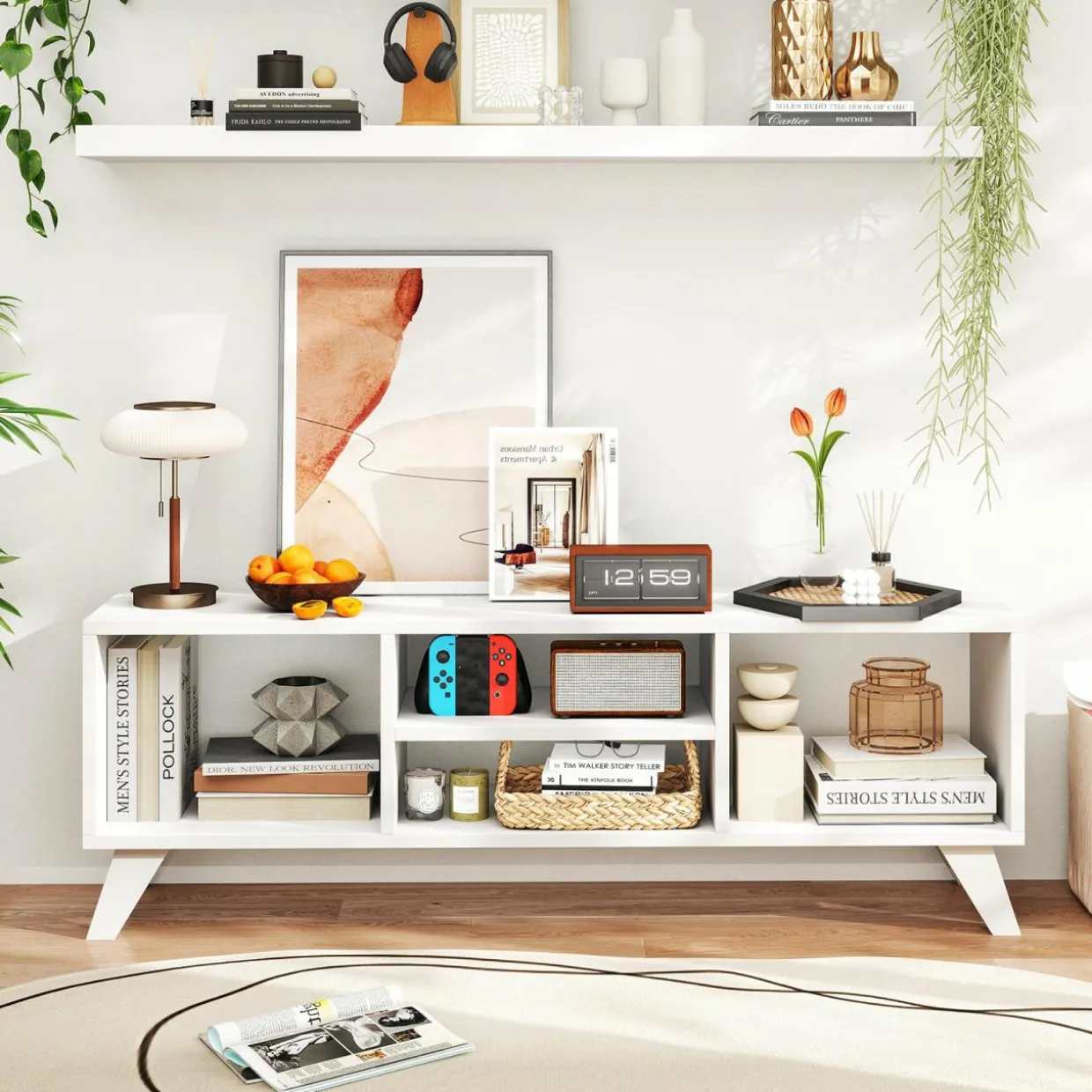 Tangkula TV Stand for 55 Inch TV