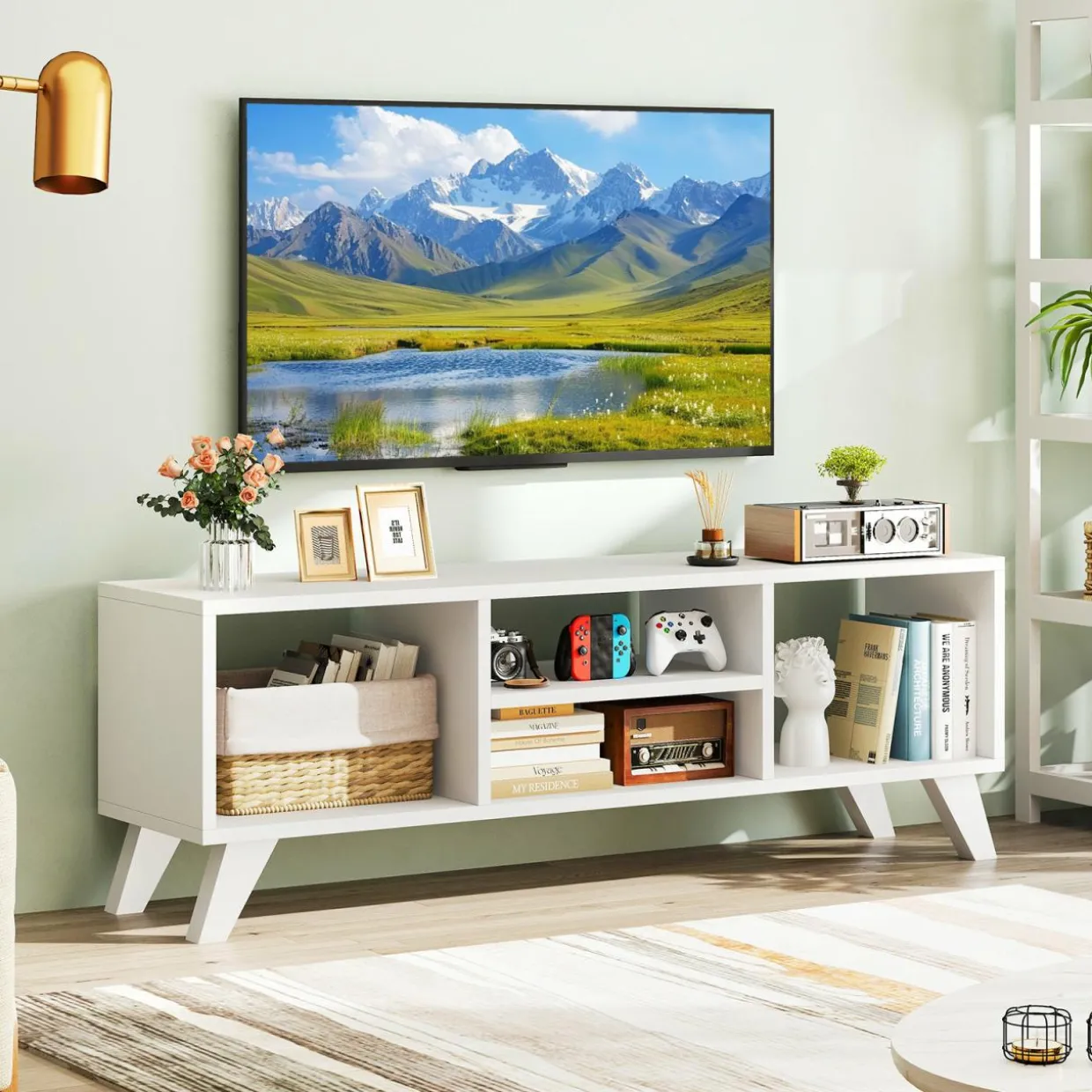 Tangkula TV Stand for 55 Inch TV