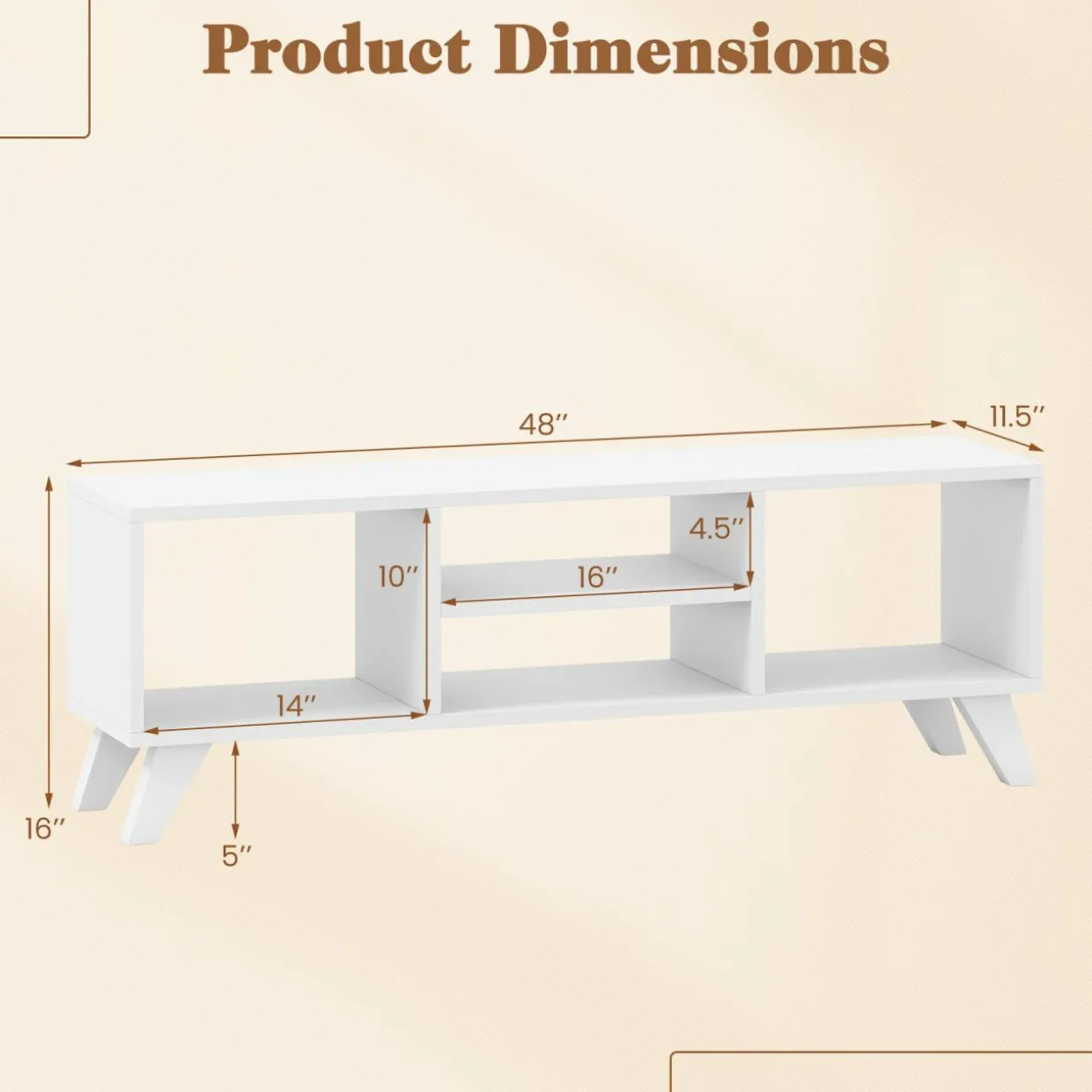 Tangkula TV Stand for 55 Inch TV