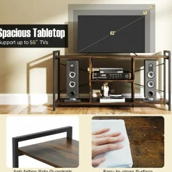 Tangkula TV Stand for 55” TVs