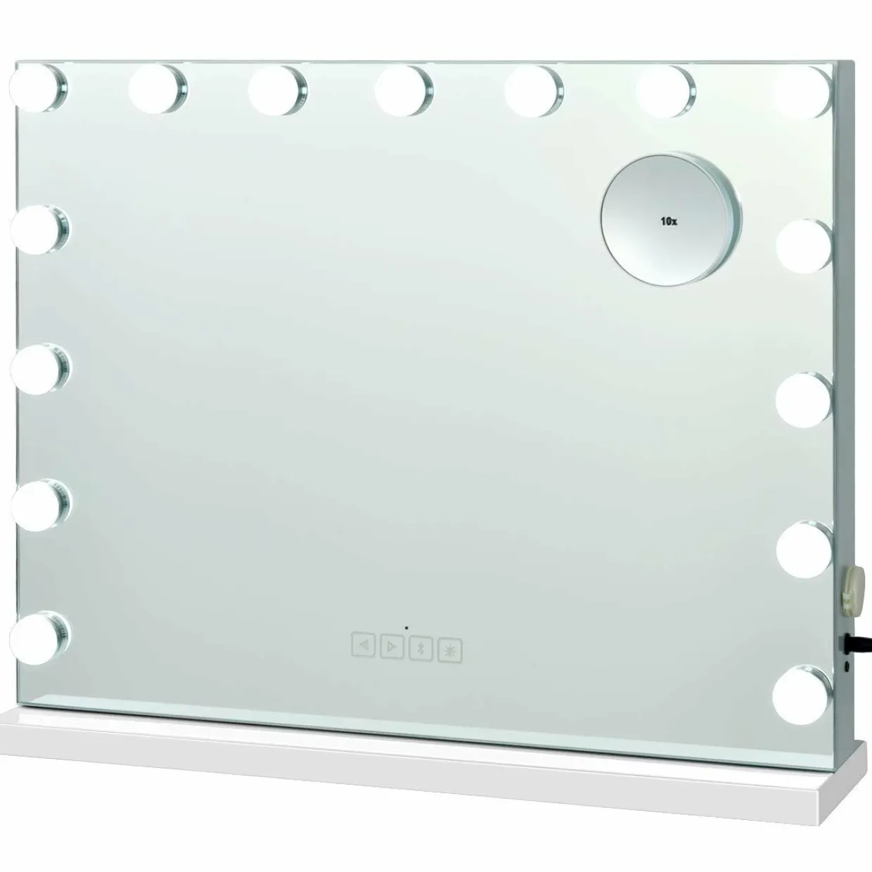 Tangkula Vanity Makeup Mirror with 15 Pcs LED Bulbs, 10X Magnification