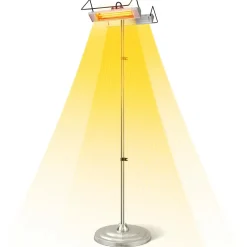 Tangkula 1500W Electric Patio Heater, Fast Heating 270 Sq.Ft Infrared Heater with 3 Modes
