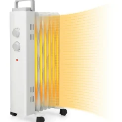 Tangkula 1500W Oil Filled Radiator Heater, Electric Space Heater with 3 Heating Modes
