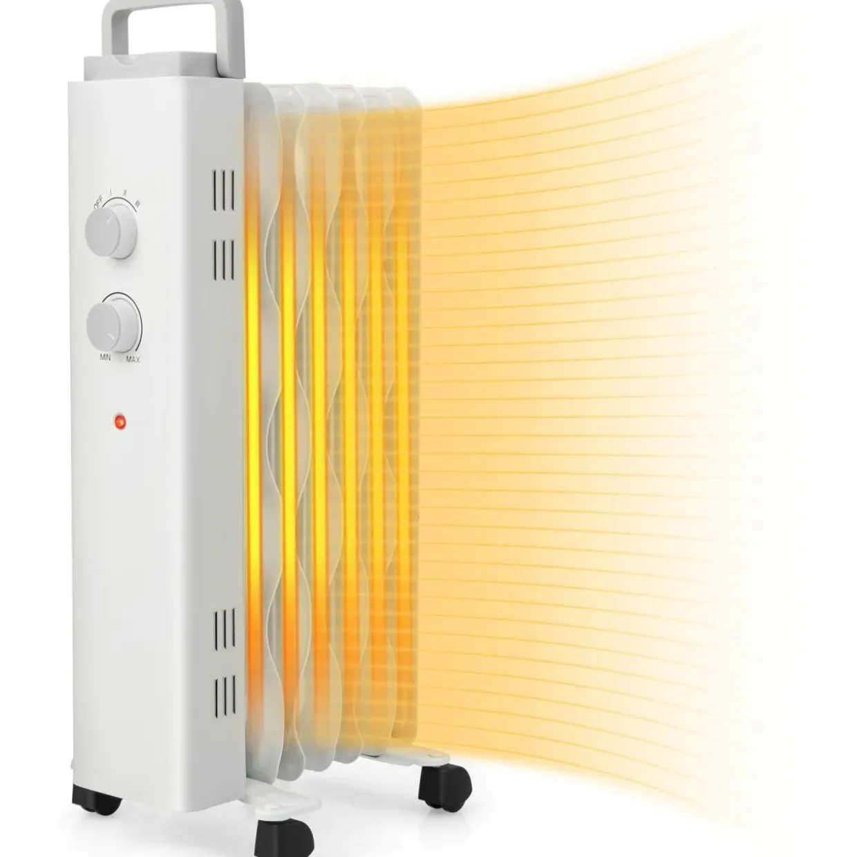 Tangkula 1500W Oil Filled Radiator Heater, Electric Space Heater with 3 Heating Modes