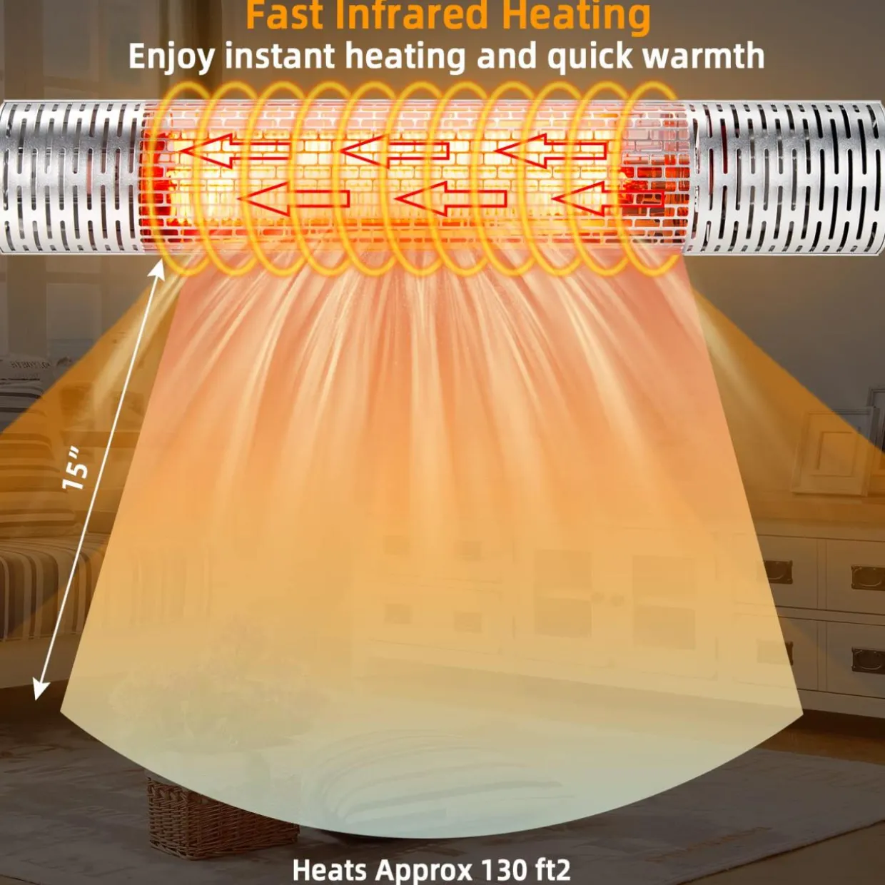 Tangkula 1500W Wall-Mounted Patio Heater
