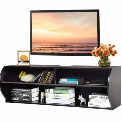 Tangkula Wall Mounted Media Console, Floating TV Stand Cabinet