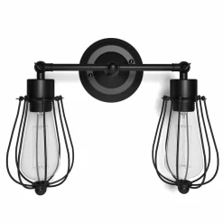 Tangkula Wall Sconce Wall Light Fixture Black Matal Industrial Vintage Rustic Retro Style