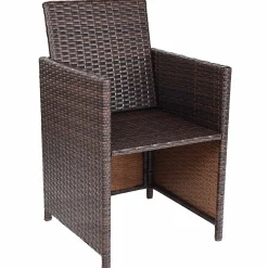 Tangkula Wicker Patio Dining Chairs and 4 Cushioned Ottomans Set, 10 Pieces Heavy Duty Patio Furniture Set