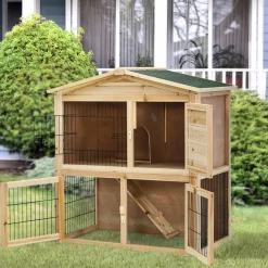 Tangkula Wood Chicken Coop and Rabbit Hutch