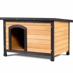 Tangkula Wooden Dog House Outdoor Indoor