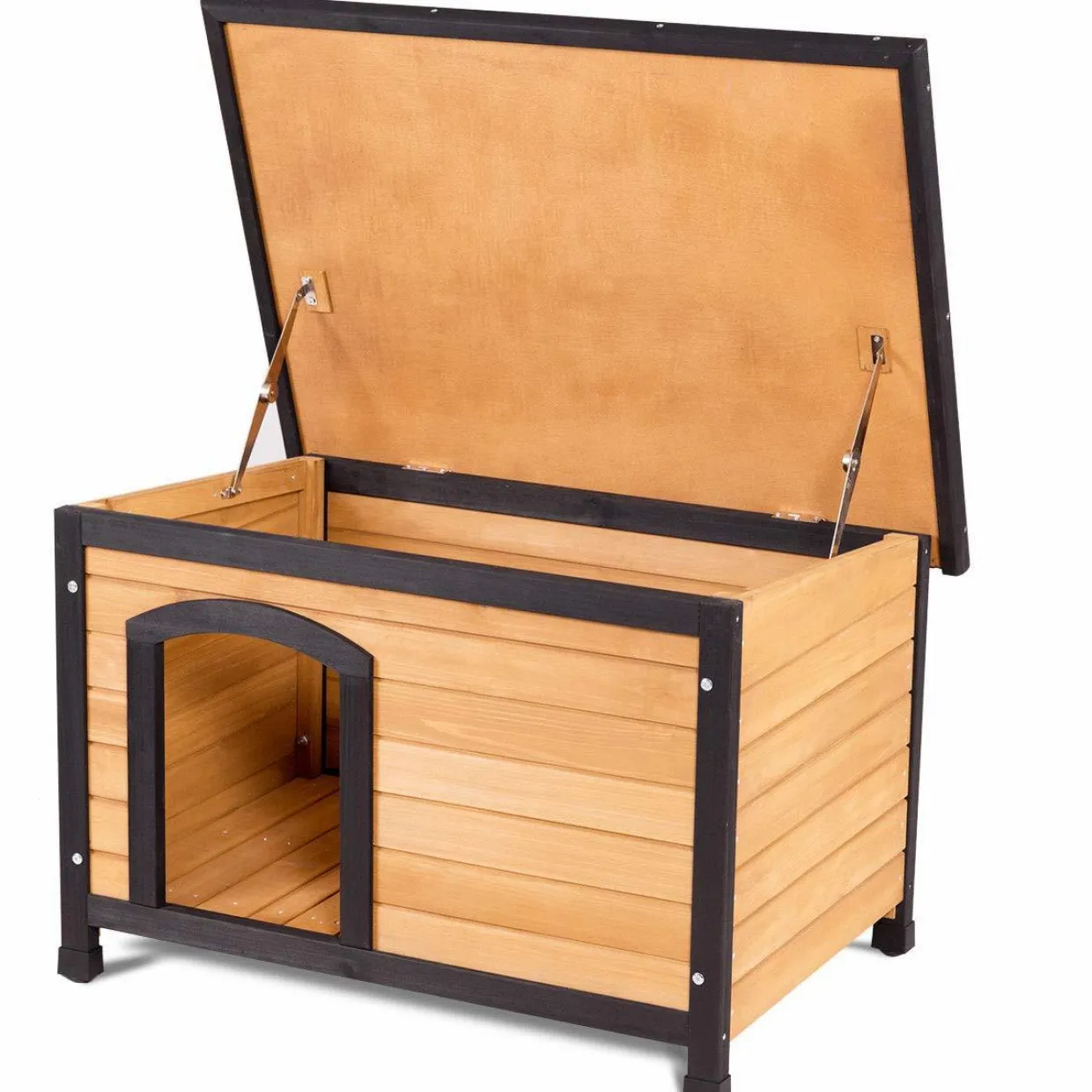 Tangkula Wooden Dog House Outdoor Indoor