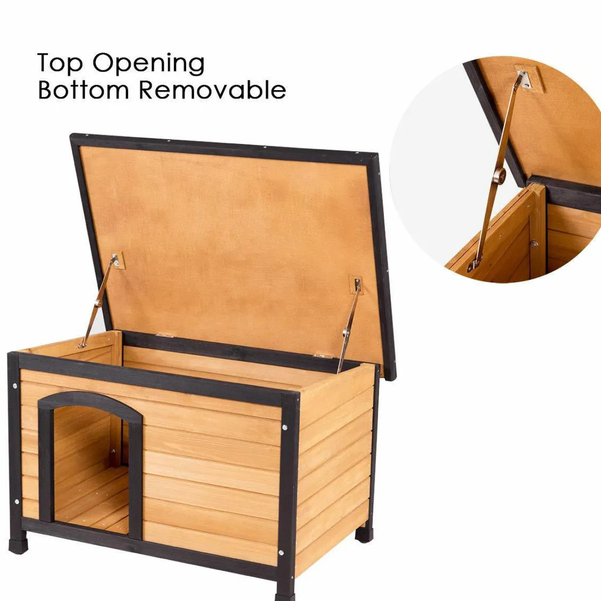 Tangkula Wooden Dog House Outdoor Indoor