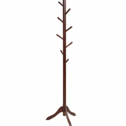 Tangkula Wooden Tree Coat Rack Freestanding, Entryway Coat Stand with 8 Hooks