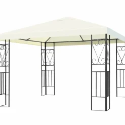 Tangkula 10x10 Feet Steel Patio Gazebo, Outdoor Canopy Gazebo with Water-Resistant Canopy