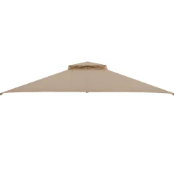Tangkula 10x12 Ft Gazebo Replacement Canopy Top, Double Tier Canopy Replacement Roof with Air Vent and Drainage Holes