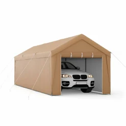 Tangkula 10x20 Ft Heavy-Duty Carport, Portable Garage Tent with Galvanized Steel Frame