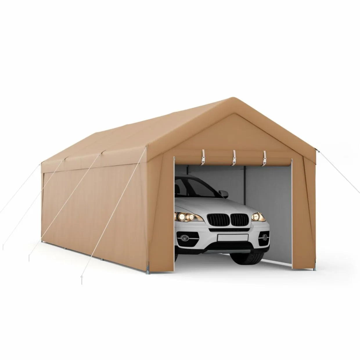 Tangkula 10x20 Ft Heavy-Duty Carport, Portable Garage Tent with Galvanized Steel Frame