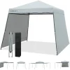 Tangkula 10x10 ft Pop Up Canopy with Dual Awnings, Outdoor Canopy Tent with Center Lock