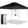 Tangkula 10x10 Ft Pop Up Canopy, Easy Set-up Outdoor Canopy with Center Lock