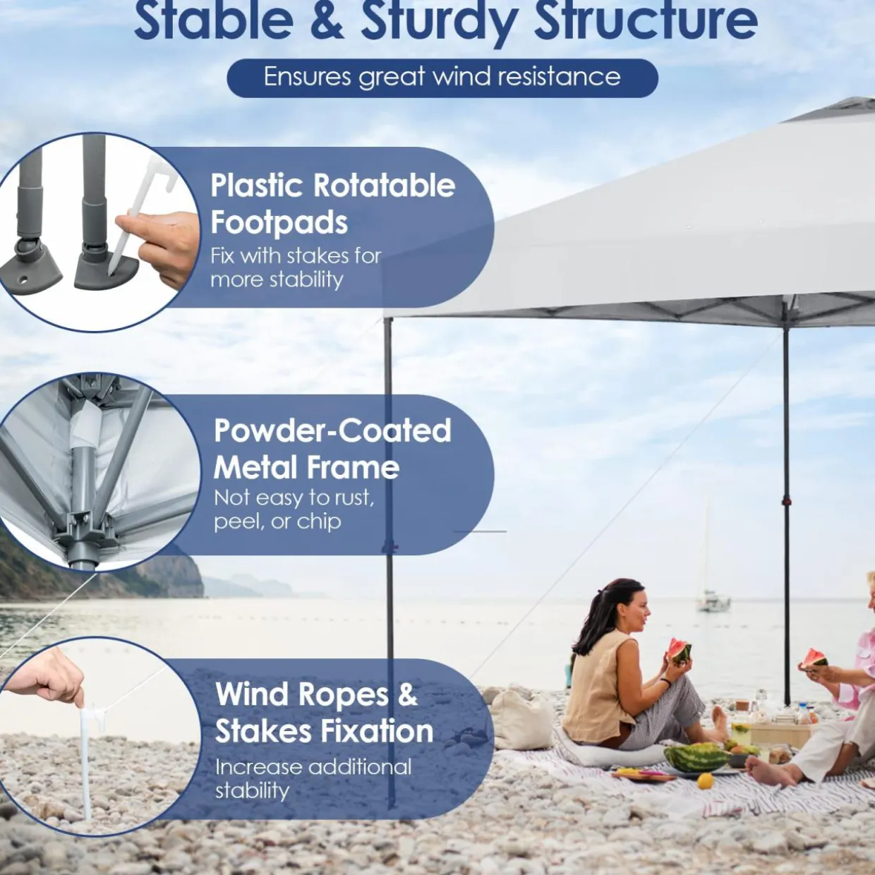 Tangkula 10x10 Ft Pop Up Canopy, 1 Person Set-up Instant Tent with Center Lock