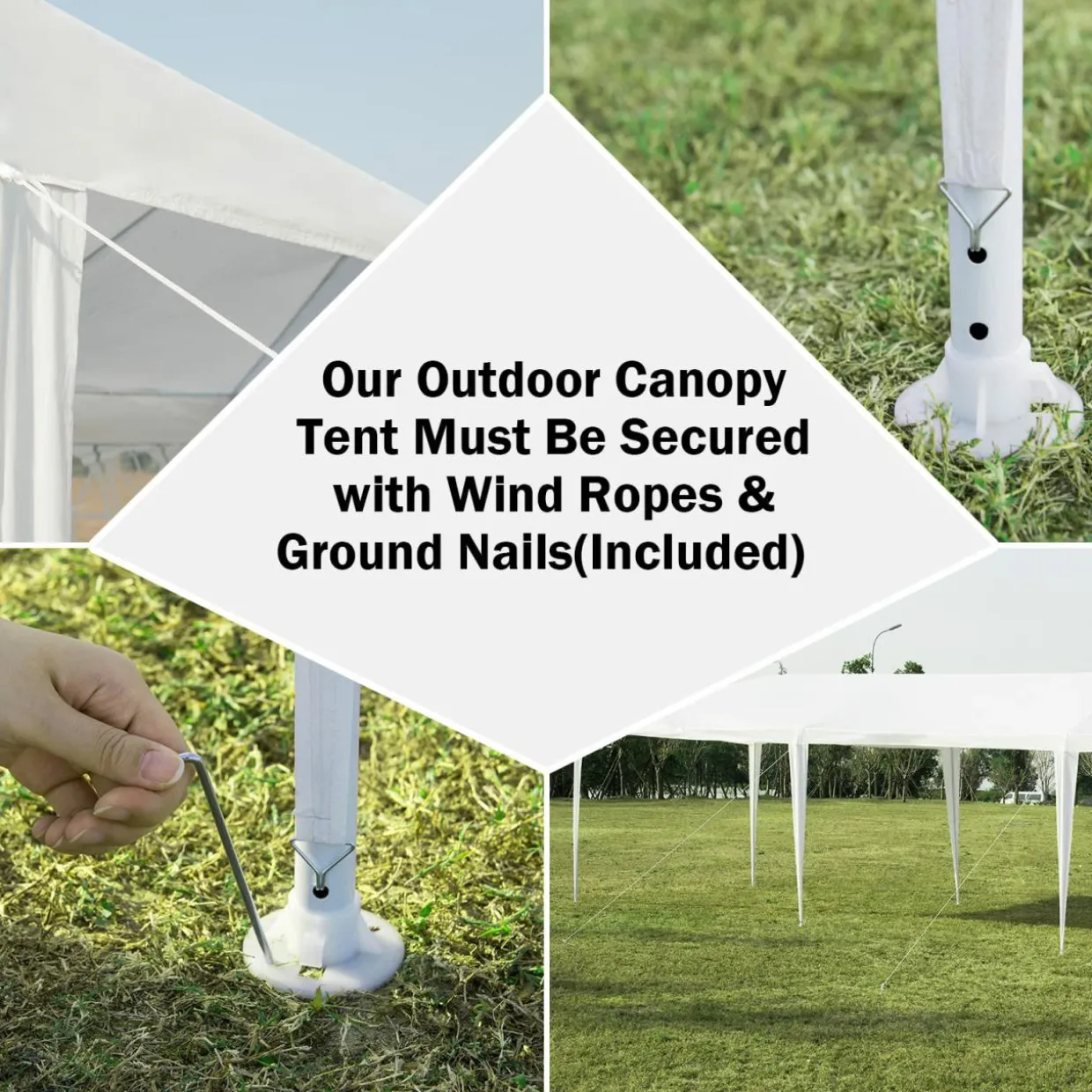 Tangkula 10'x30' Outdoor Canopy Tent Heavy Duty Party Wedding Event Tent Sturdy Steel Frame with 5 Removable Sidewalls Waterproof