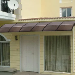Tangkula 40"x40" Window Awning, Modern Polycarbonate Front Door Canopy