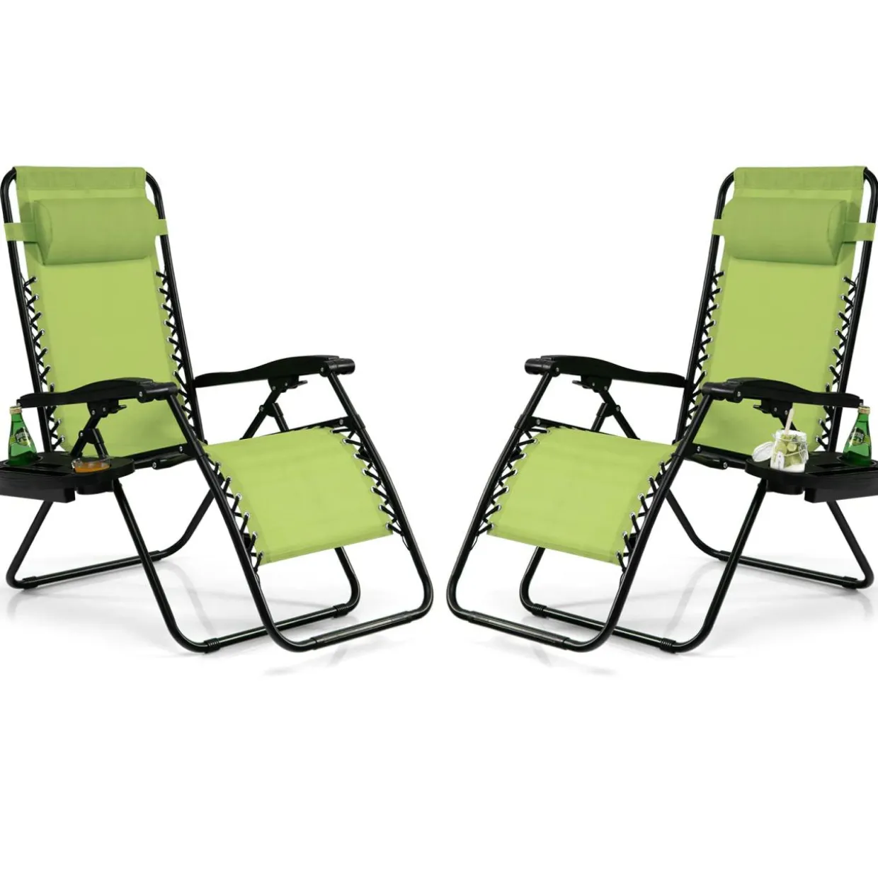 Tangkula Zero Gravity Chair, Folding Patio Lounge Chair Adjustable Outdoor Recliner
