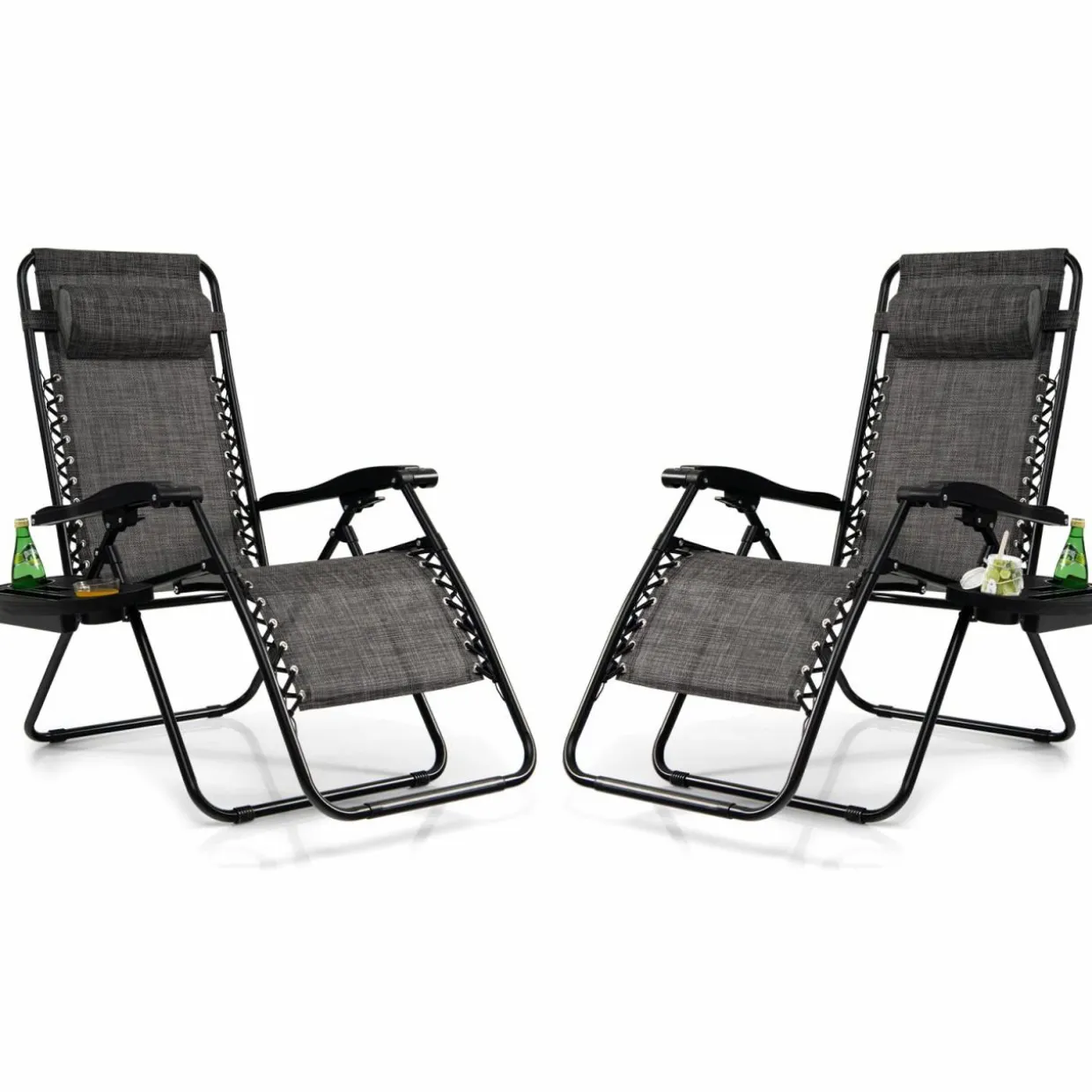 Tangkula Zero Gravity Chair, Folding Patio Lounge Chair Adjustable Outdoor Recliner