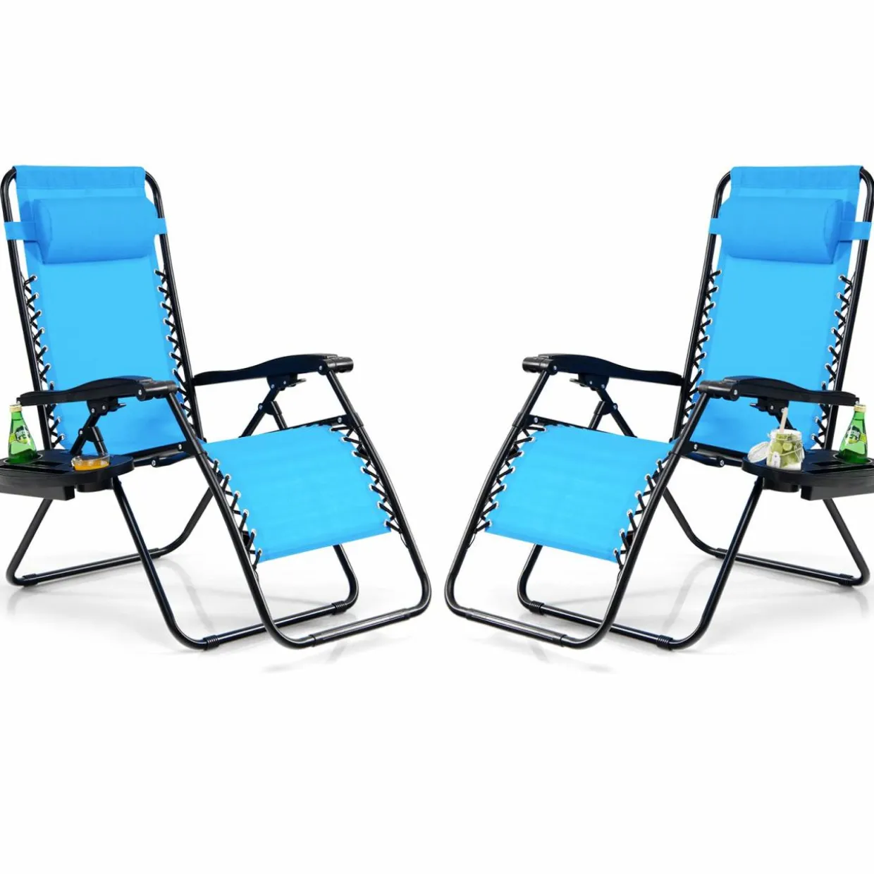 Tangkula Zero Gravity Chair, Folding Patio Lounge Chair Adjustable Outdoor Recliner