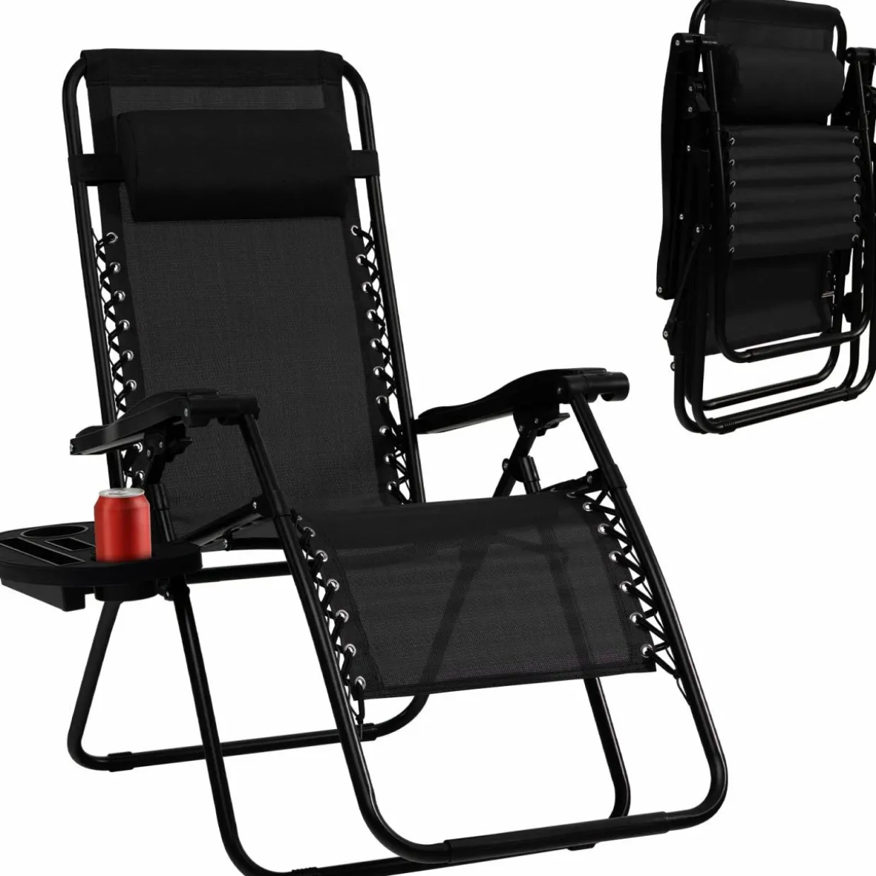 Tangkula Zero Gravity Chair, Folding Patio Lounge Chair Adjustable Outdoor Recliner