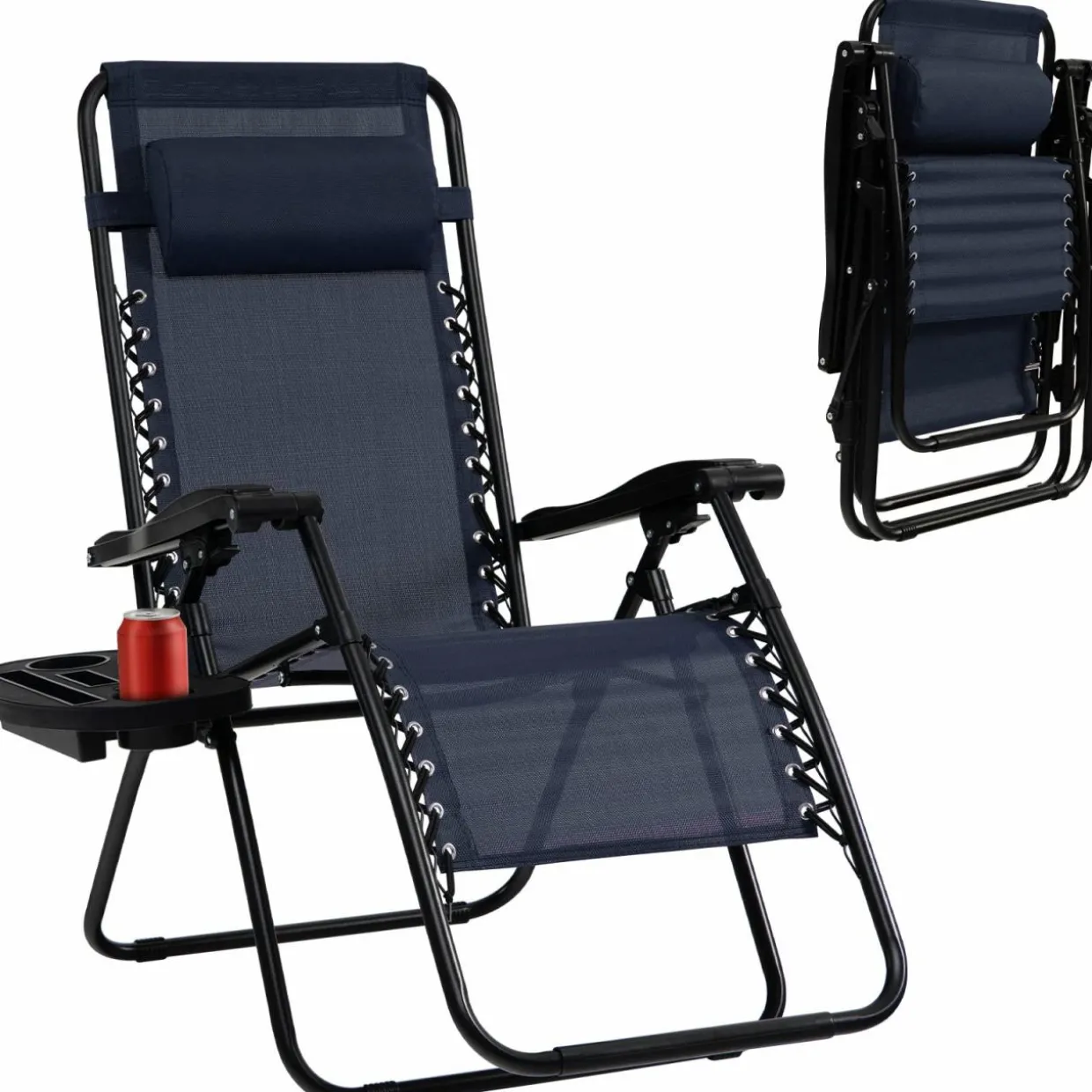 Tangkula Zero Gravity Chair, Folding Patio Lounge Chair Adjustable Outdoor Recliner