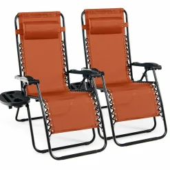 Tangkula Zero Gravity Chair, Folding Patio Lounge Chair Adjustable Outdoor Recliner