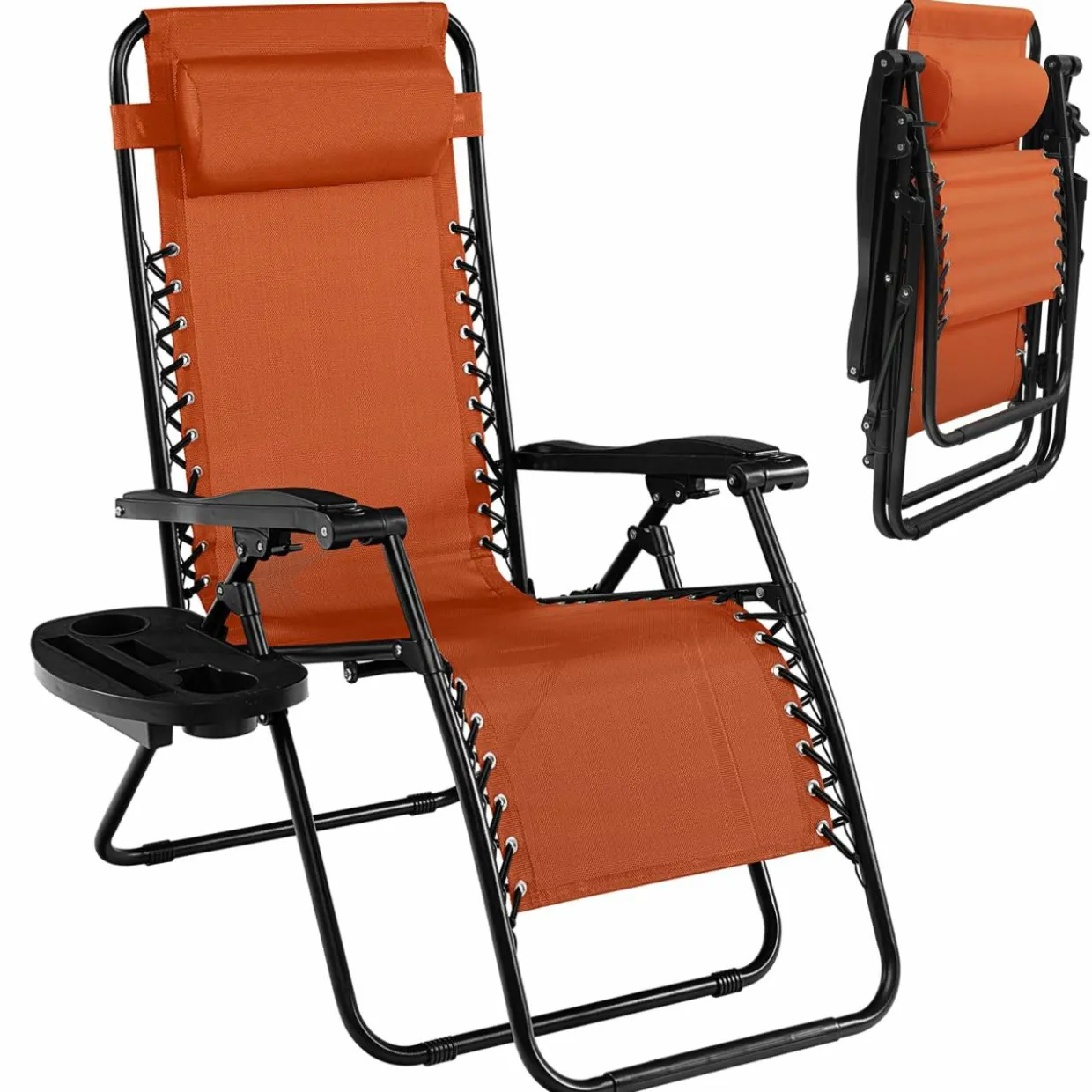 Tangkula Zero Gravity Chair, Folding Patio Lounge Chair Adjustable Outdoor Recliner