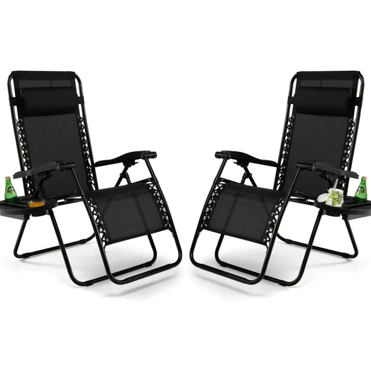Tangkula Zero Gravity Chair, Folding Patio Lounge Chair Adjustable Outdoor Recliner