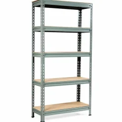 5-Tier Storage Shelves, Heavy Duty Steel Frame Muscle Rack 60in Garage Shelf