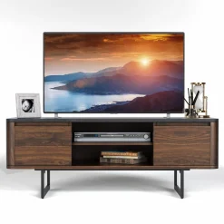 TV Stand with Storage for TVs up to 55 Inch, 2-Door TV Console Table