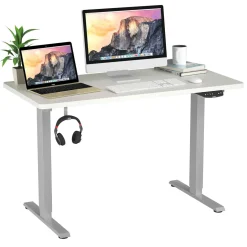 Universal Relevance Table Top Office Relevance Tabletop w/ 2 Cable Management Holes, White