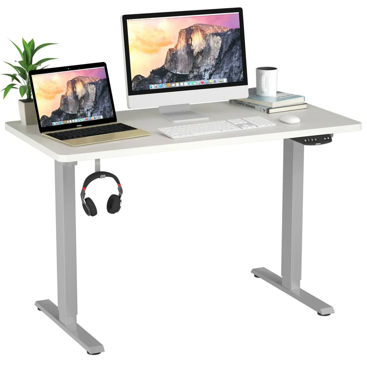 Universal Relevance Table Top Office Relevance Tabletop w/ 2 Cable Management Holes, White