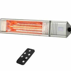 1500W Wall Mount Patio Heater, Indoor/Outdoor Infrared Heater w/ Remote Control