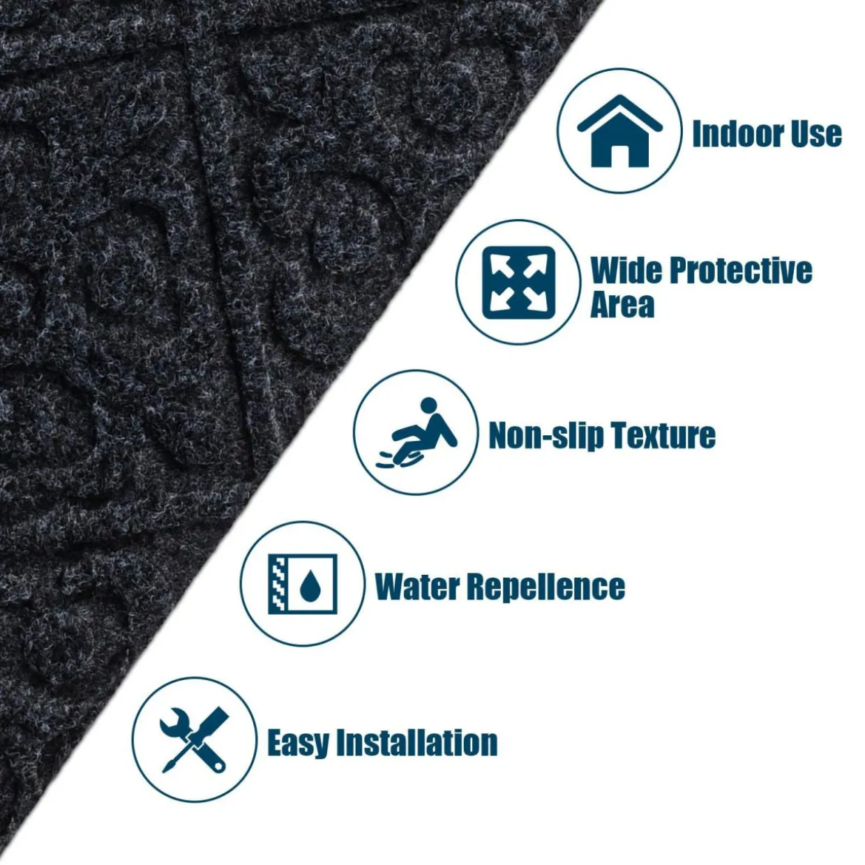 30 x 8 inch Stair Treads Carpets Non-Slip, Set of 15 Stair Runners for Wooden Steps