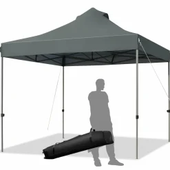 10' x 10' Pop Up Canopy Tent, Easy Set-up Outdoor Tent Commercial Instant Shelter