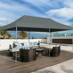 10' x 20' Pop Up Canopy Tent, Easy Set-up Outdoor Tent Commercial Instant Shelter