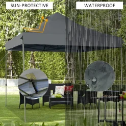 10' x 10' Pop Up Canopy Tent, Easy Set-up Outdoor Tent Commercial Instant Shelter