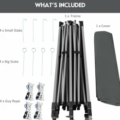 10' x 10' Pop Up Canopy Tent, Easy Set-up Outdoor Tent Commercial Instant Shelter