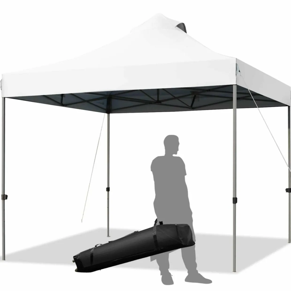 10' x 10' Pop Up Canopy Tent, Easy Set-up Outdoor Tent Commercial Instant Shelter